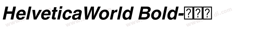 HelveticaWorld Bold字体转换